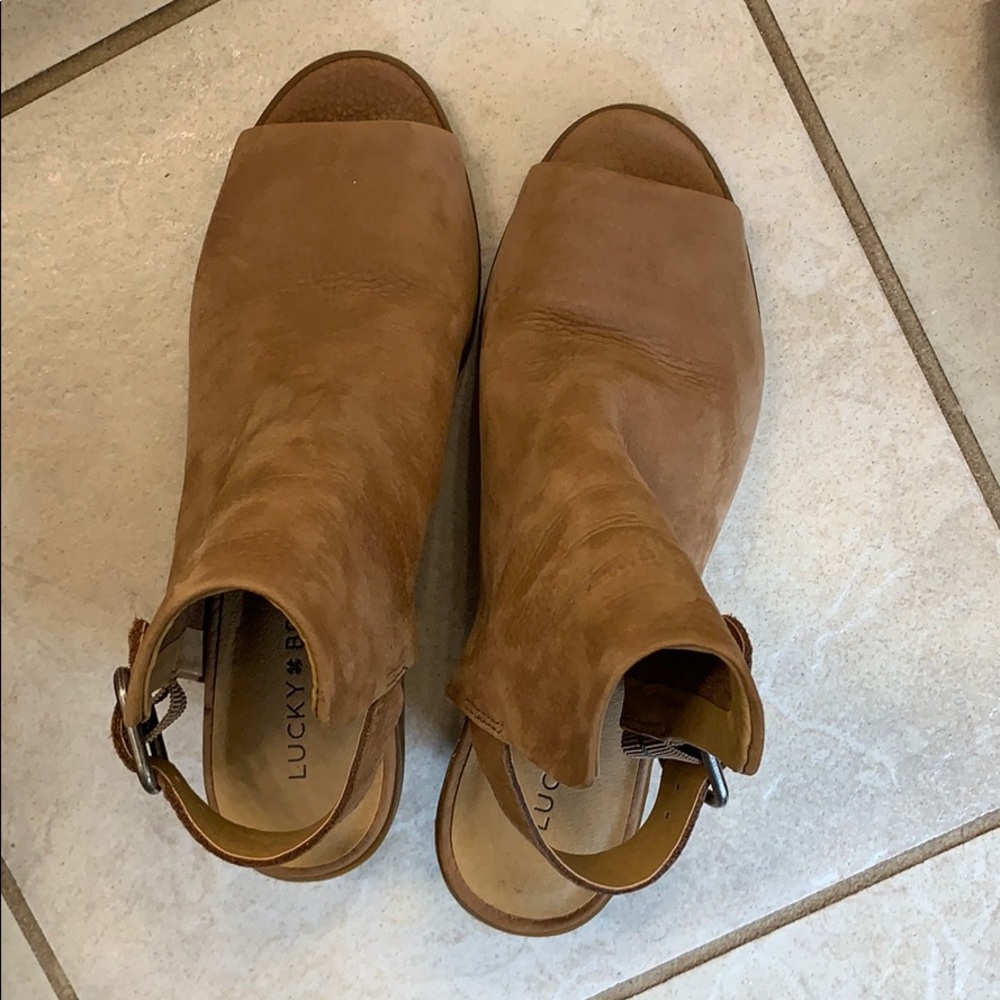 Tan suede Lucky brand boots